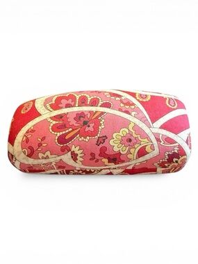 Vera Bradley Sunglasses Case Glasses Clam Iconic Red Pink Piccadilly Paisley